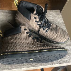 Dr. Martens Maelly Green Canvas Boots